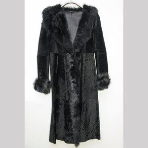 Via Veneto Fur Leather Women coat NEW